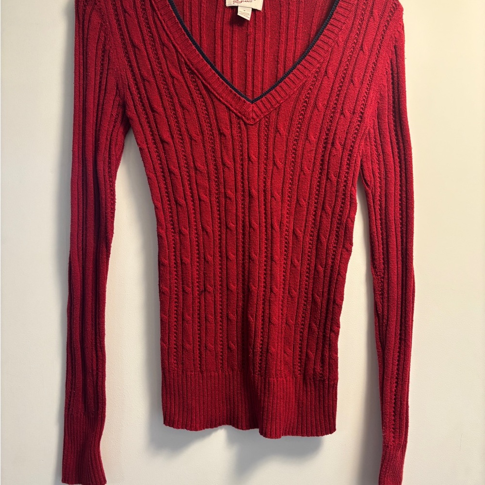 Arizona Jean Co. Red V-Neck Sweater